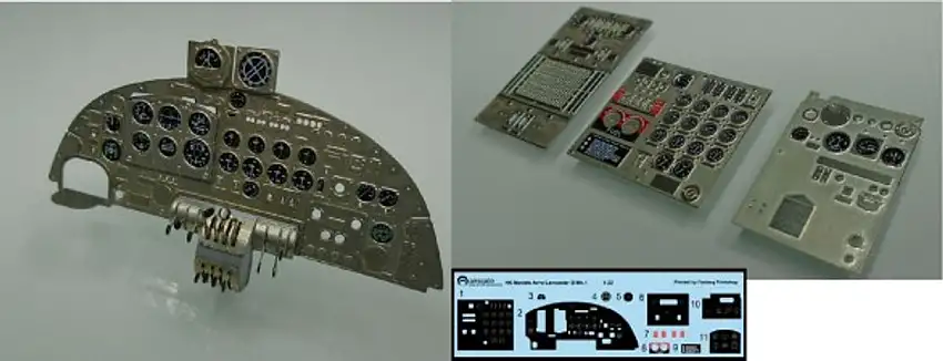 Avro Lancaster B Mk I Instrument Panel Upgrade (Photo-Etch & Decal) for HKM 1/32 Airscale