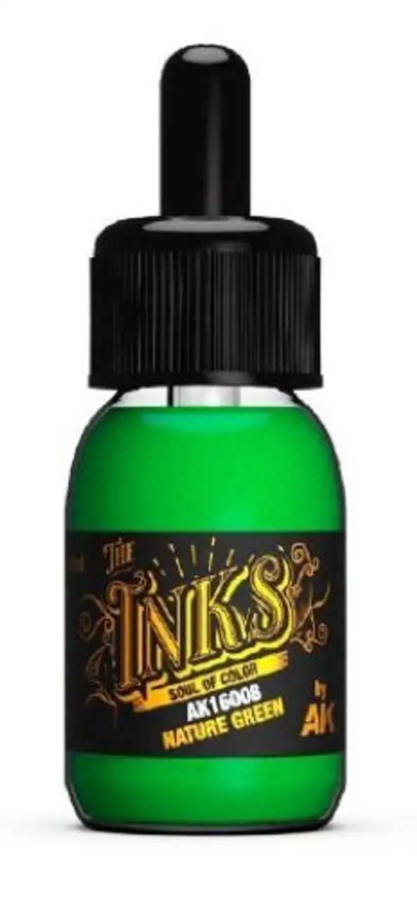 Inks: Nature Green Acrylic 30ml Bottle AK Interactive