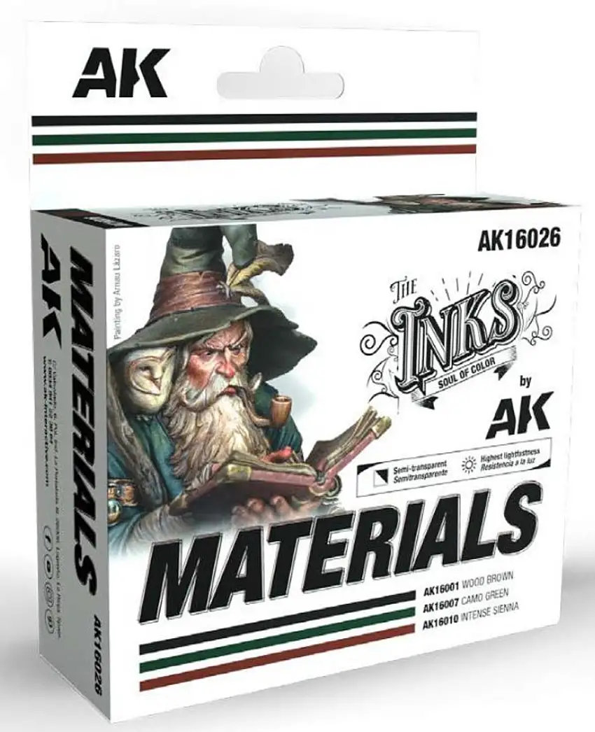 Inks: Materials Acrylic Set (3 Colors) 30ml Bottles AK Interactive