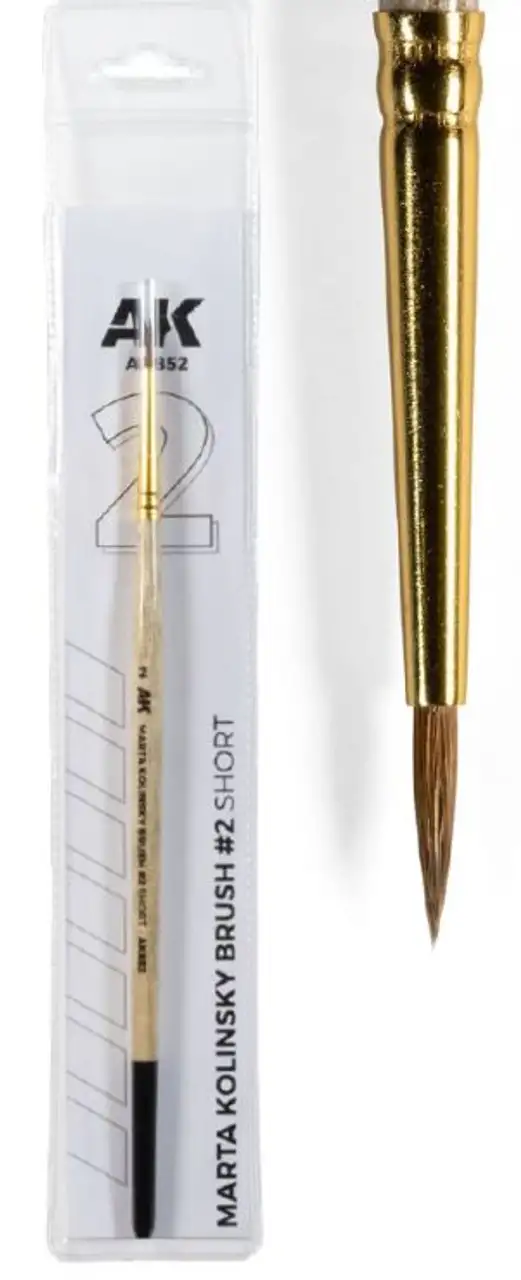 #2 Short Marta Kolinsky Brush AK Interactive