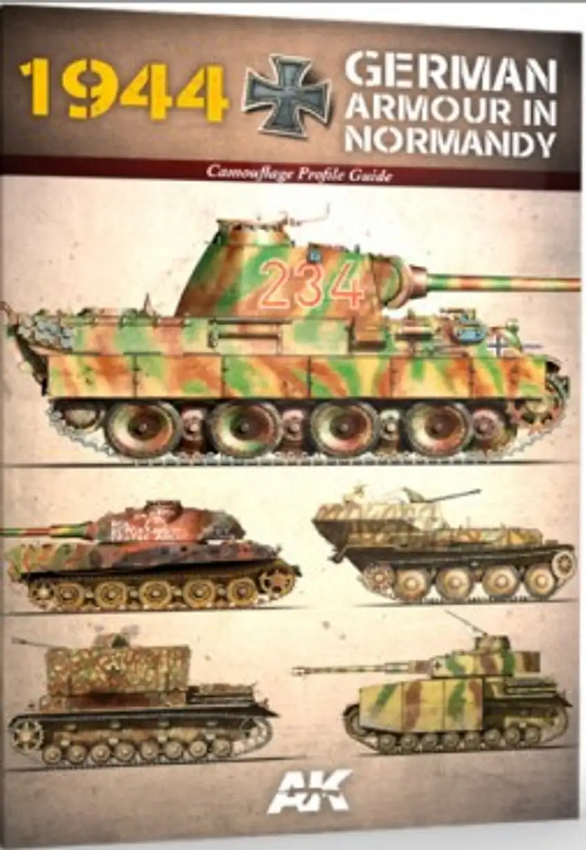 1944 German Armour in Normandy Camouflage Profile Guide Book AK Interactive