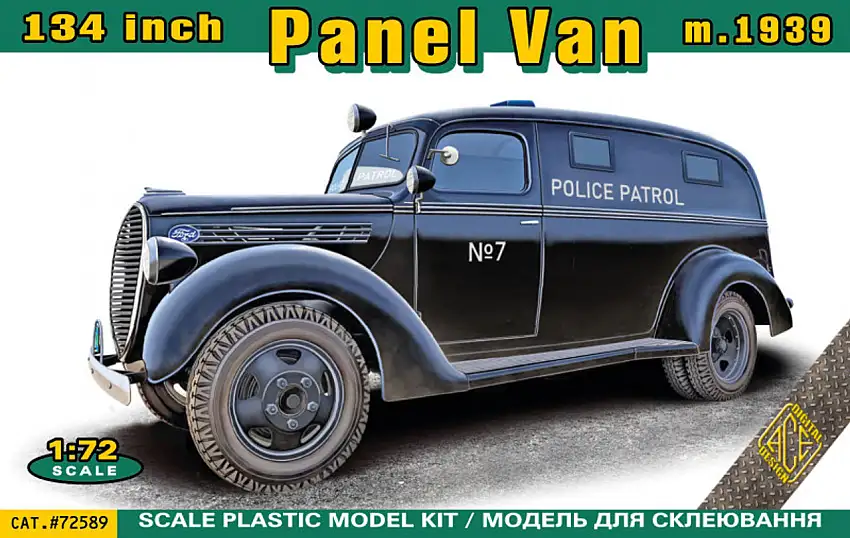 134-inch Model 1939 Police Patrol Panel Van 1/72 Ace Models