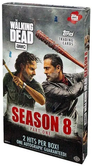The Walking Dead Topps 2018 Season 8 Part One Trading Card HOBBY Box [24 Packs, 2 Hits Per Box]