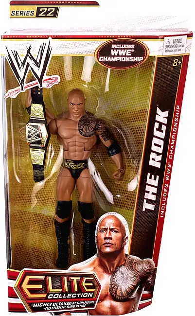 WWE Wrestling Elite Collection Series 22 The Rock Action Figure [WWE Championship Belt]