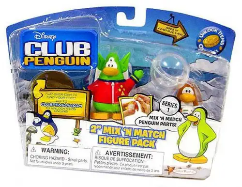 Club Penguin Mix 'N Match Series 1 Space Alien & Spaceman Mini Figure Set
