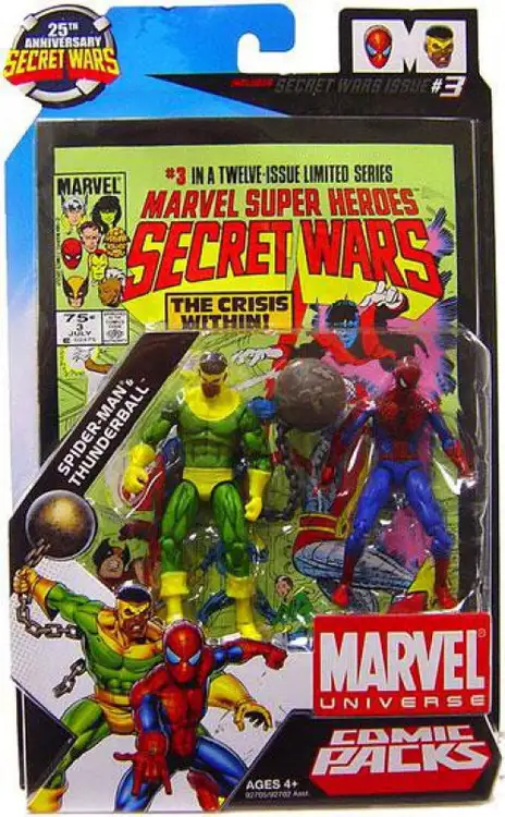 Marvel Universe Secret Wars Comic Packs Spider-Man & Thunderball Action Figure 2-Pack #3 [25th Anniversary]