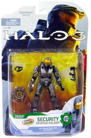 McFarlane Toys Halo 3 Series 4 Spartan Soldier Security Exclusive Action Figure [Steel]