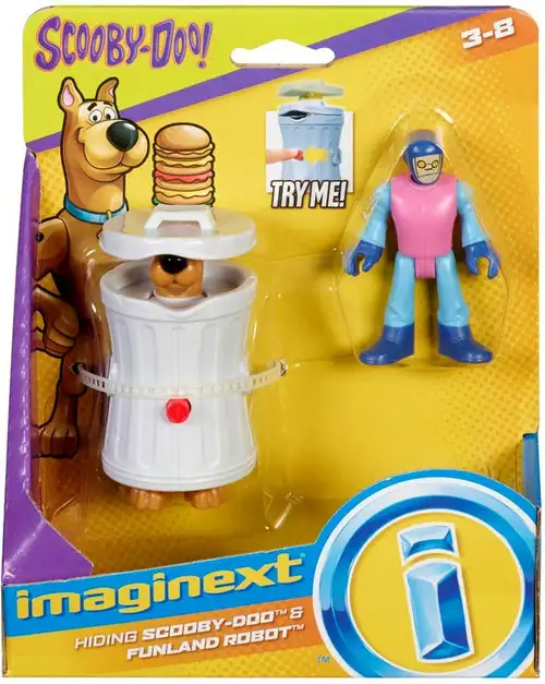Fisher Price Scooby Doo Imaginext Hiding Scooby-Doo & Funland Robot 3-Inch Mini Figure 2-Pack