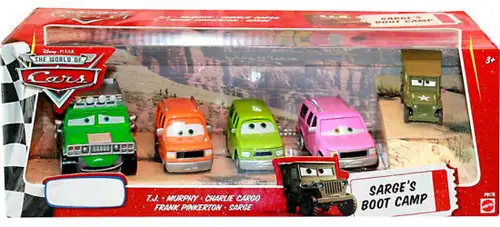 Disney / Pixar Cars The World of Cars Multi-Packs Sarge's Boot Camp 4-Pack Exclusive Diecast Car Set