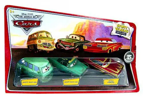 Disney / Pixar Cars The World of Cars Story Tellers Dusty Rust-Eze, Rusty Rust-Eze & Retro Ramone Diecast Car 3-Pack