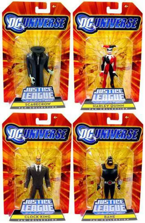 DC Justice League Unlimited Gotham City Criminals Set of 4 Exclusive Action Figures
