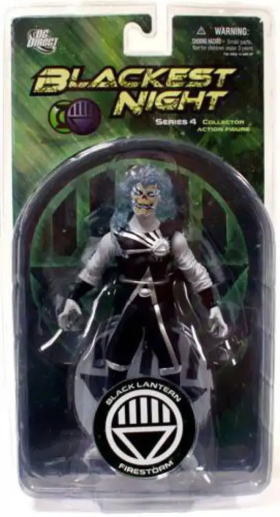 DC Green Lantern Blackest Night Series 4 Black Lantern Firestorm Action Figure