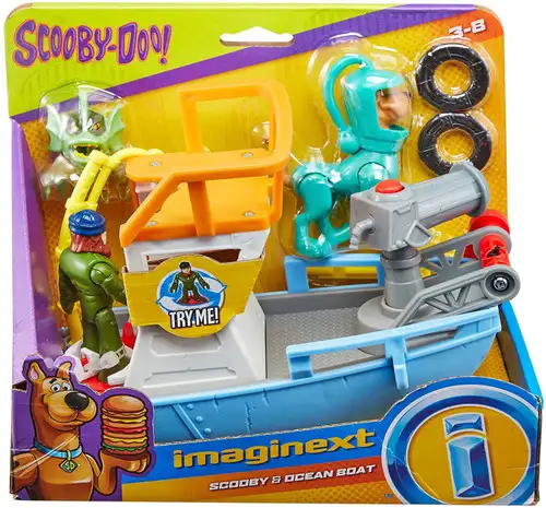 Fisher Price Scooby Doo Imaginext Scooby & Ocean Boat 3-Inch Figure Set