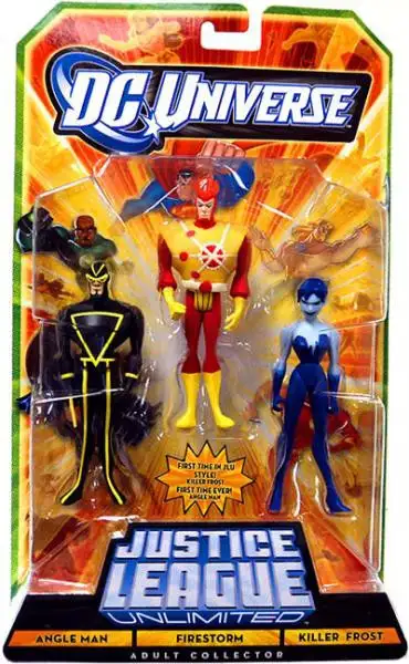 DC Universe Justice League Unlimited Angle Man, Firestorm & Killer Frost Action Figure 3-Pack