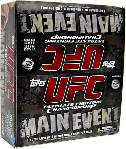 UFC Ultimate Fighting Championship 2010 Main Event Trading Card RETAIL Box [24 Packs, 1 Autograph OR Memorabilia Card]
