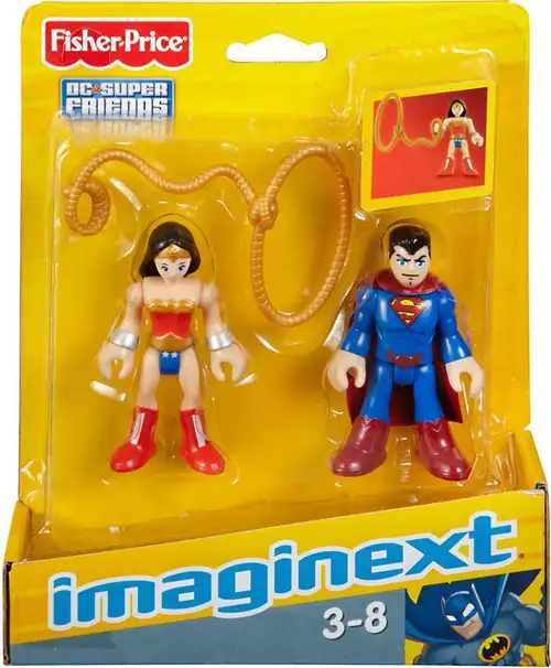 Fisher Price DC Super Friends Imaginext Superman & Wonder Woman 3-Inch Mini Figures
