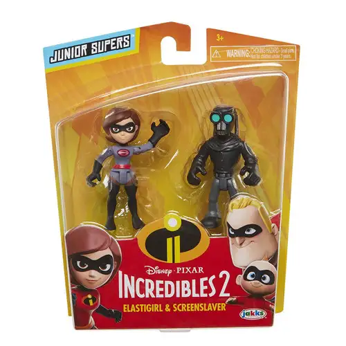 Disney / Pixar Incredibles 2 Junior Supers Elastigirl & Screenslaver 3-Inch Mini Figure 2-Pack