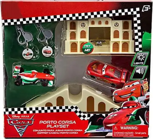 Disney / Pixar Cars Cars 2 Key Chargers Porto Corsa Exclusive Keychargers Playset