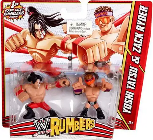 WWE Wrestling Rumblers Series 3 Yoshi Tatsu & Zack Ryder Mini Figure 2-Pack