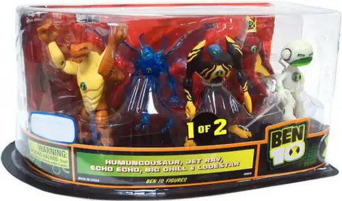 Ben 10 Humungousaur, Jet Ray, Echo Echo, Big Chill & Lodestar Exclusive Action Figure 5-Pack #1