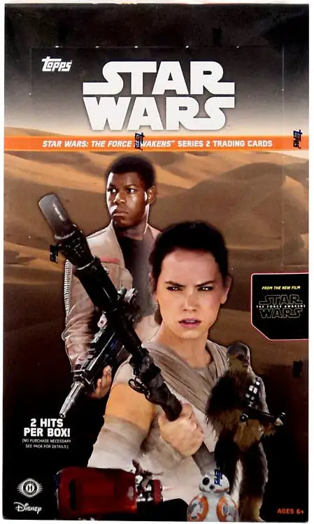 Star Wars Topps The Force Awakens Series 2 Trading Card HOBBY Box [24 Packs, 2 Hits!]