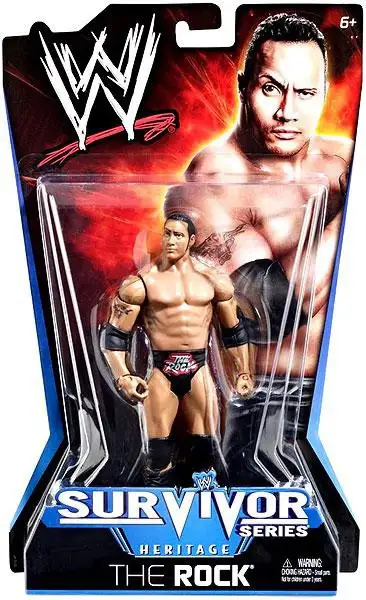 WWE Wrestling Pay Per View Series 11 Survivor Series Heritage The Rock Action Figure