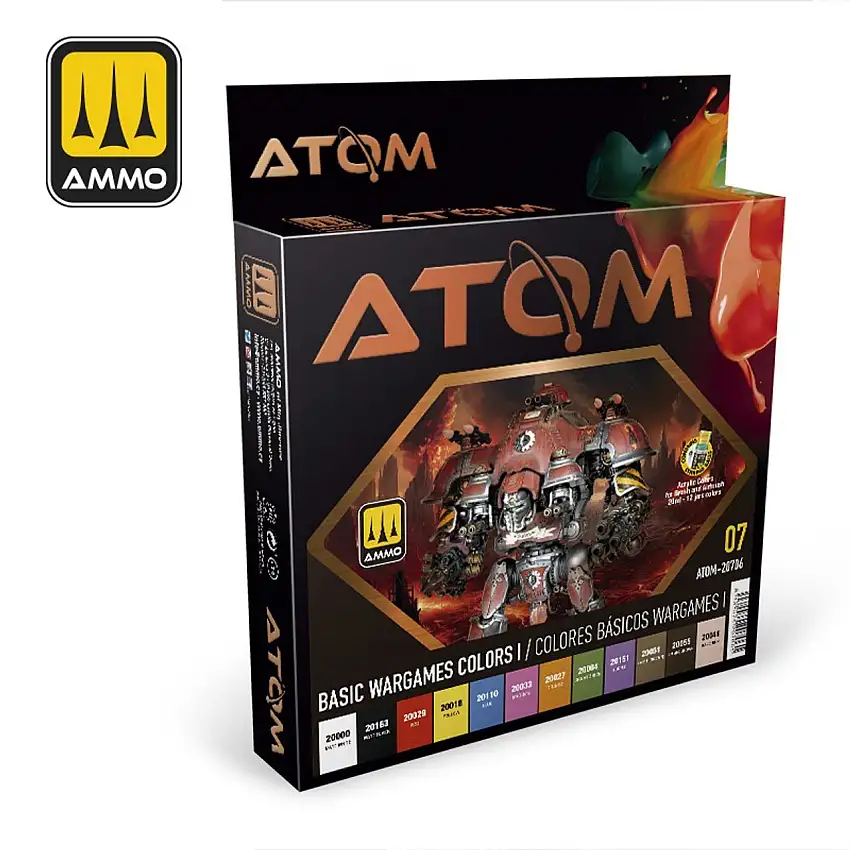 ATOM Basic Wargame Colors Set I AMMO by Mig Jimenez