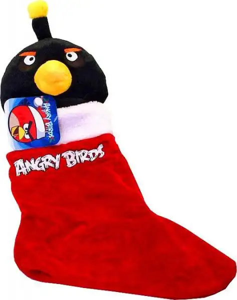 Angry Birds Black Bird Christmas Stocking