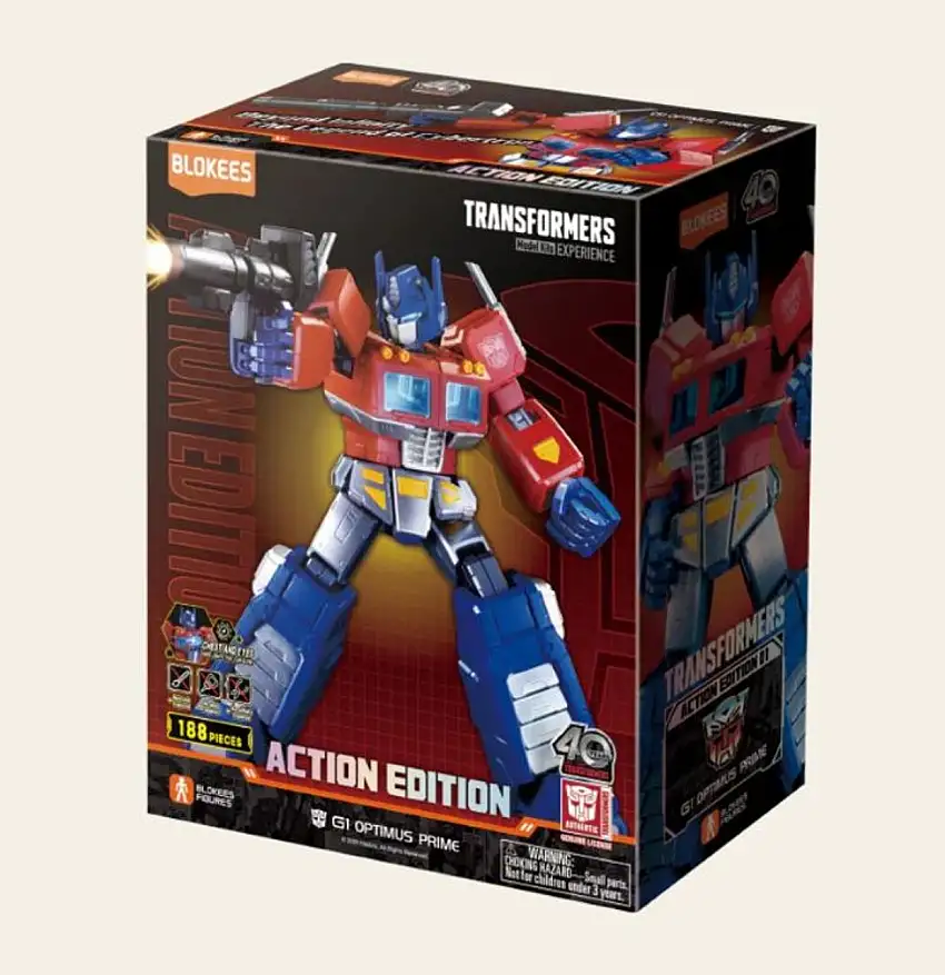 Transformers: Action Edition 01 G1 Optimus Prime (8" Lighted Pre-Painted Snap) Blokees