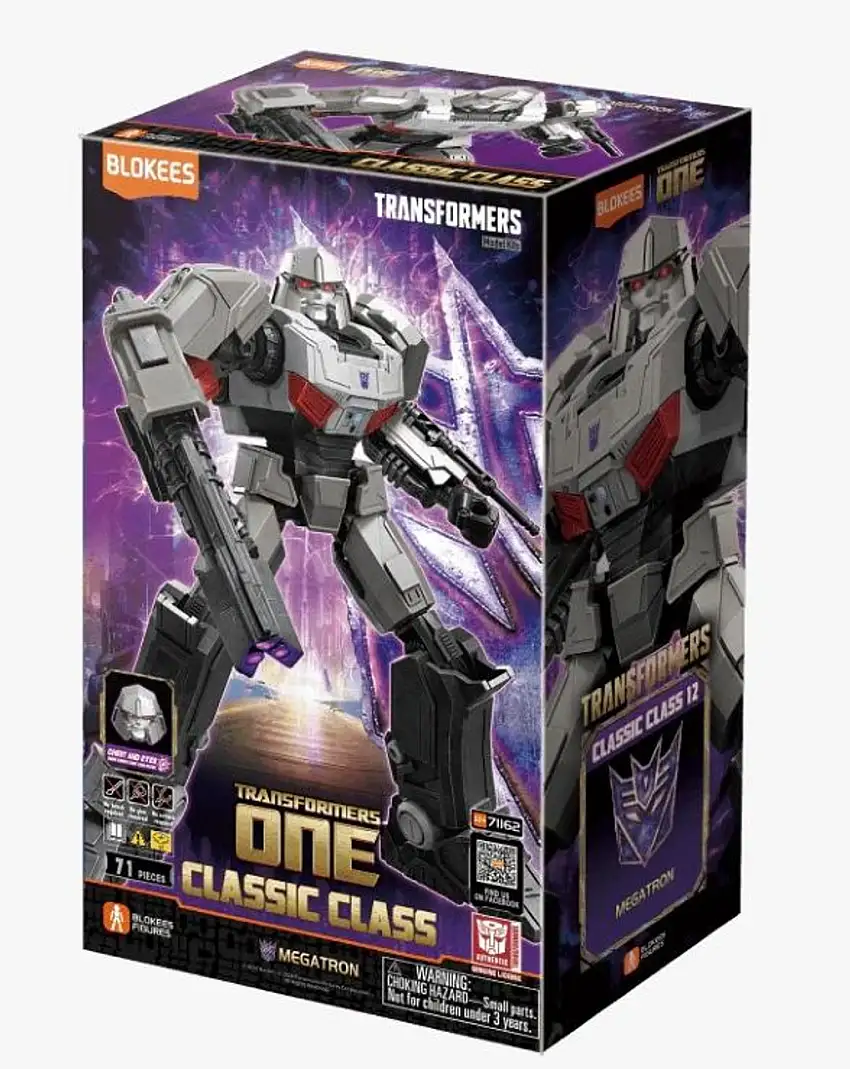Transformers One: Classic Class 12 Megatron (5.5" Lighted Pre-Painted Snap) Blokees