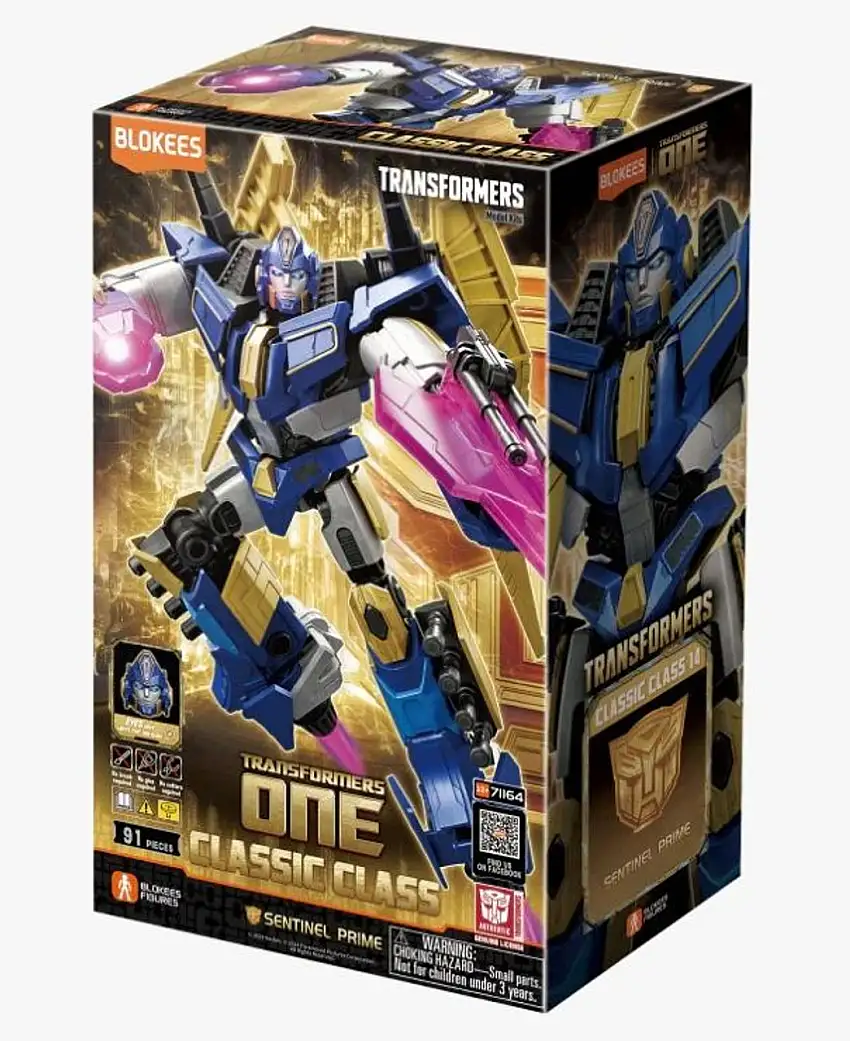 Transformers One: Classic Class 14 Sentinel Prime (5.5" Lighted Pre-Painted Snap) Blokees