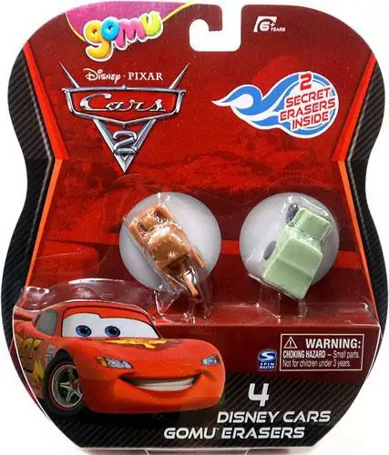 Disney / Pixar Cars Cars 2 Gomu Mater & Sarge Gomu Erasers 4-Pack