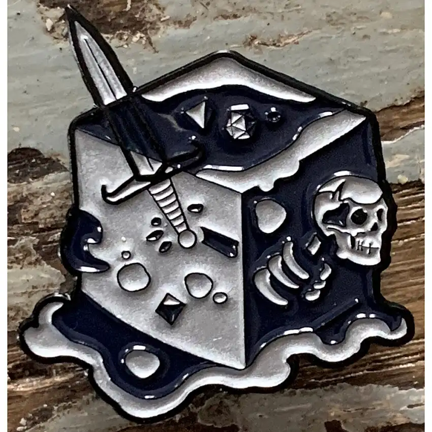 Enamel Pin: Gelatinous Cube - Black Ooze (Last Chance)