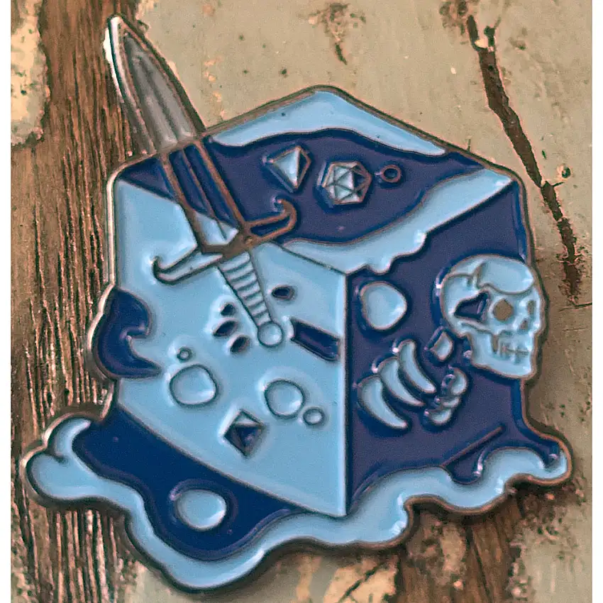 Enamel Pin: Gelatinous Cube - Blue (Last Chance)