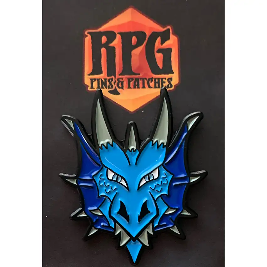 Enamel Pin: Dragon Head - Blue (Last Chance)