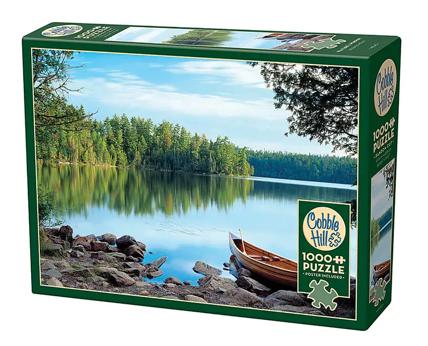 Nature's Mirror (Forest/Lake/Canoe) Puzzle (1000pc) Cobble Hill Puzzles