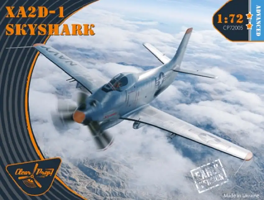 XA2D-1 Skyshark Early Version Attack Aircraft (Advanced) 1/72 Clear Prop! Models