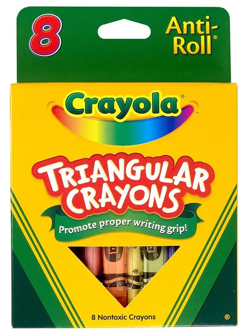 Triangular Anti-Roll Crayons (8) Crayola