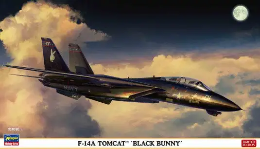 Hasegawa 2377 1/72 F14A Tomcat Black Bunny Fighter (Ltd Edition) (D)