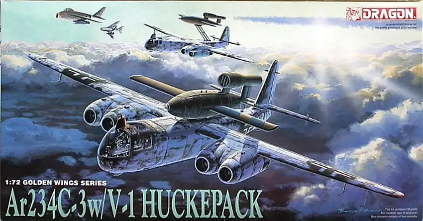 Ar234C3 Bomber w/V1 Huckepack Recon Jet Aircraft 1/72 Dragon