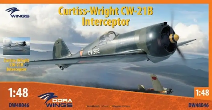 Curtiss Wright CW-21B Interceptor Aircraft 1/48 Dora Wings