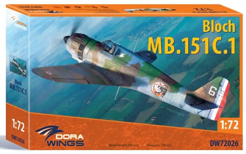 Bloch MB.151C.1 Fighter 1/72 Dora Wings (DWN72026)
