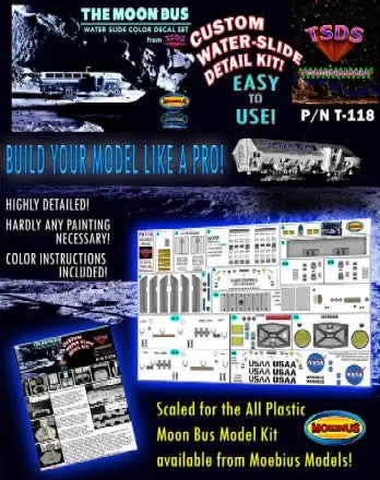 TSDS 118 1/50 Moon Bus Decal Set for MOE