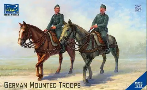 Riich Models 35038 1/35 WWII German Mounted Troops (2 Mtd)