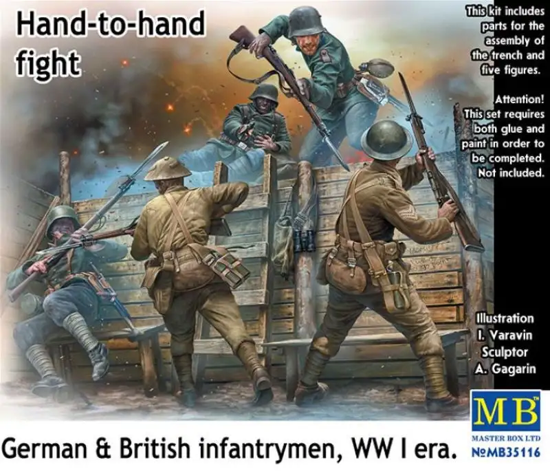 Master Box Models 35116 1/35 WWI Hand-to-Hand Fight German & British Infantrymen
