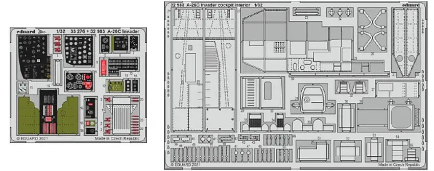 A-26C Invader Cockpit Interior for HBO (Painted) 1/32 Eduard