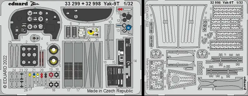 Yak-9T Part 1 for ICM (Painted) 1/32 Eduard