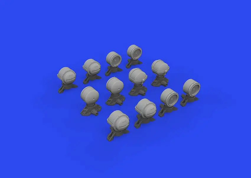 WWII German Lamp Headlights (Resin) 1/35 Eduard