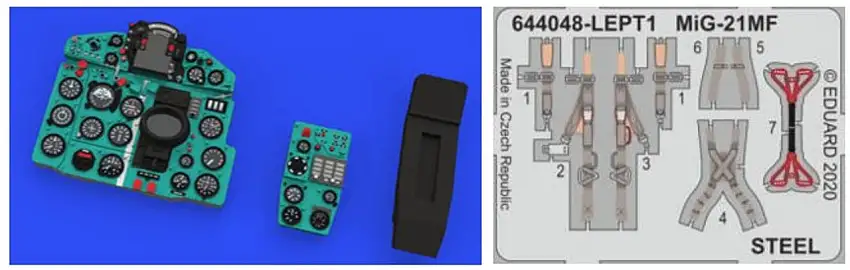 Aircraft- MiG-21MF LooK for EDU (Photo-Etch & Resin) 1/48 Eduard
