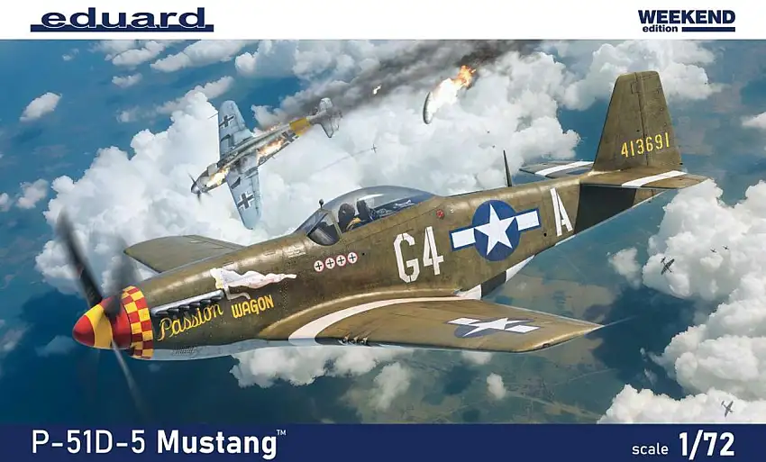 WWII P-51D-5 Mustang Fighter (Wkd Edition Plastic Kit) 1/72 Eduard